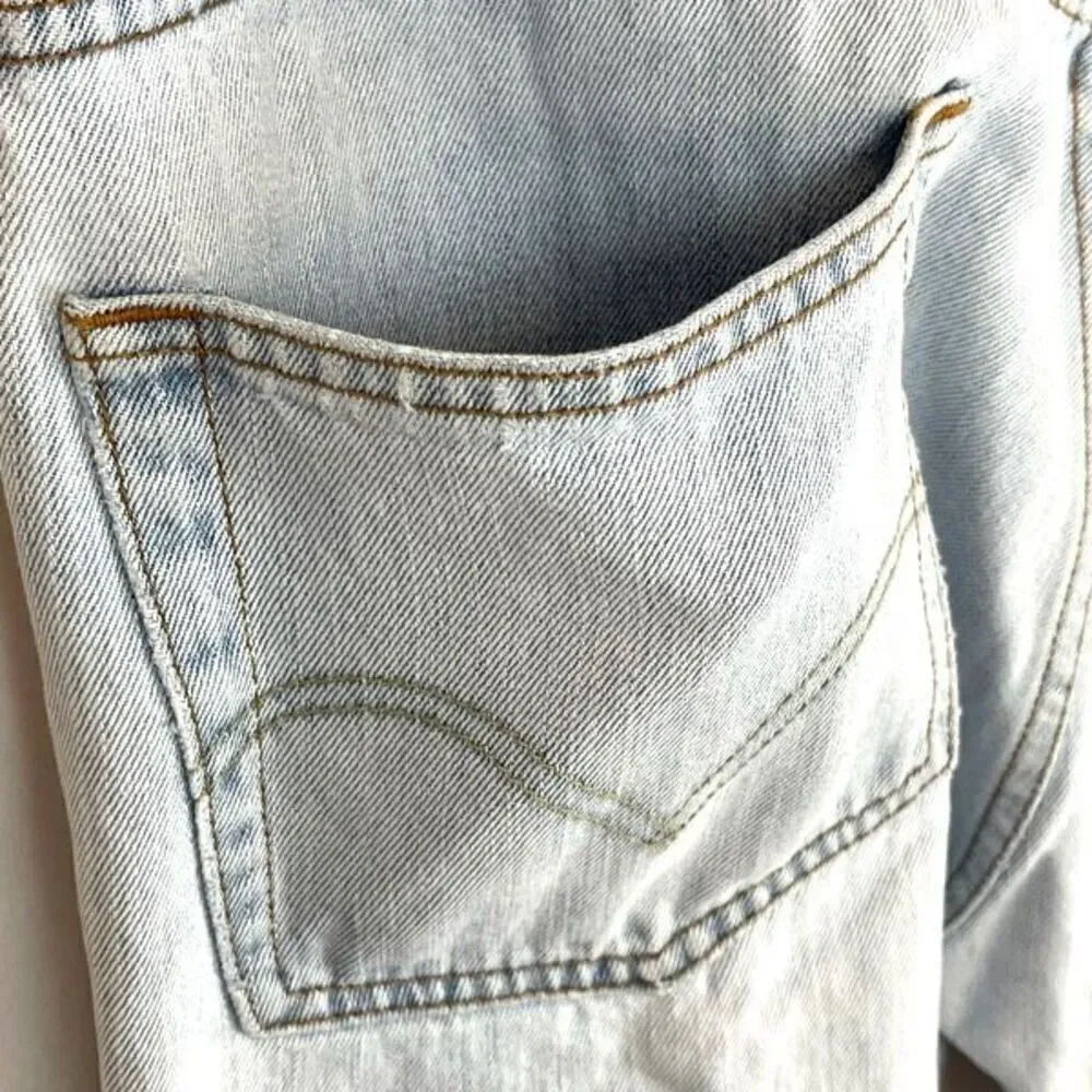 Levi's‎ 505 Jeans Men's W40 L30 Blue Denim Regular Fit Straight Leg Light Wash